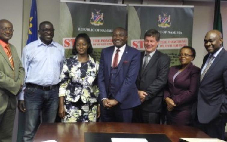 The SD Advisory Council Members with the Hon. Minister of Environment and Tourism at their reappointment ceremony (Absent from picture: Ms. Martha Naanda, Dr. Chris Brown and Dr. Gabi Schneider)