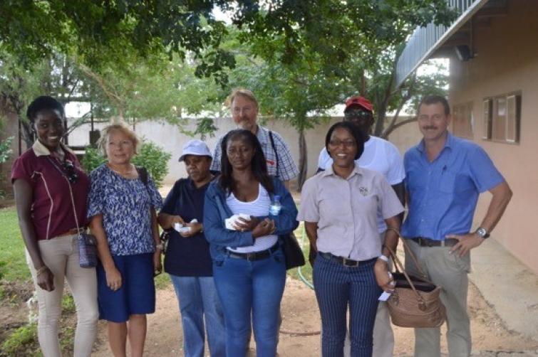 SDAC members with Mr. Jaco Venter of Plastic Packaging cc and Ms. Earth Namibia